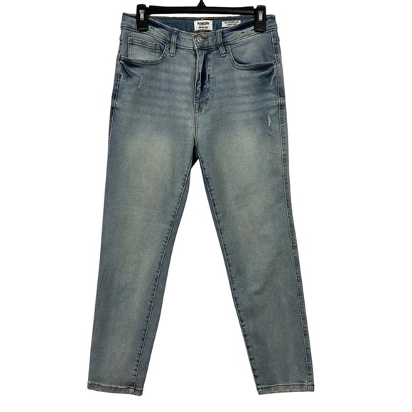 KENSIE Women’s Blue Jeans Sz 6/28 THE EFFORTLESS Skinny Crop Light Wash Pockets - Picture 1 of 13